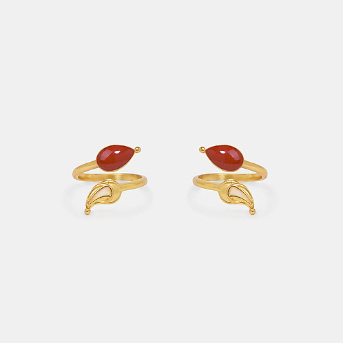 Thoon Toe Rings in Gold Plated 925 Silver