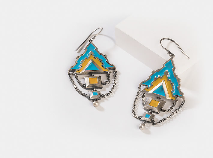 Antique Mukuta Sculpture Earrings