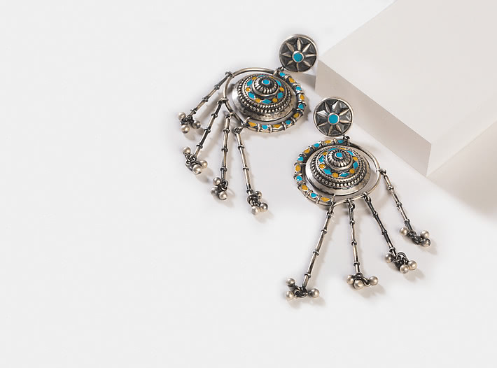 Antique Chakrika Wall Earrings
