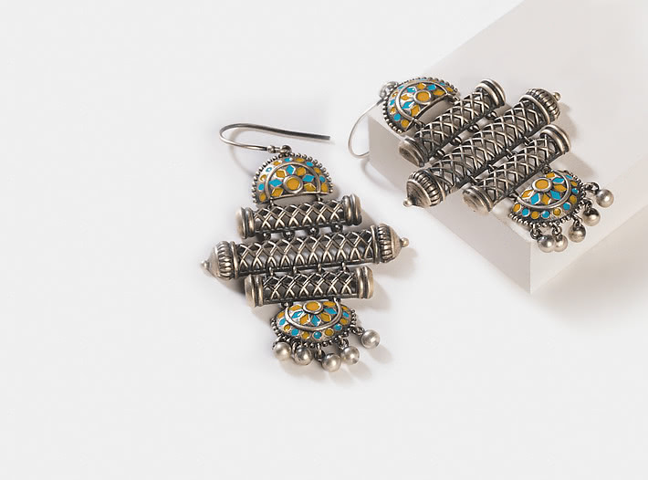 Antique Srasta Step Earrings