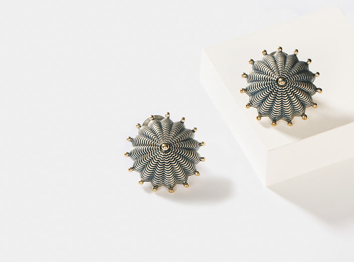 Antique Hariyakka Shield Earrings