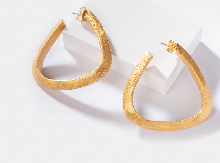 Jessica A Hoops in Gold Plating