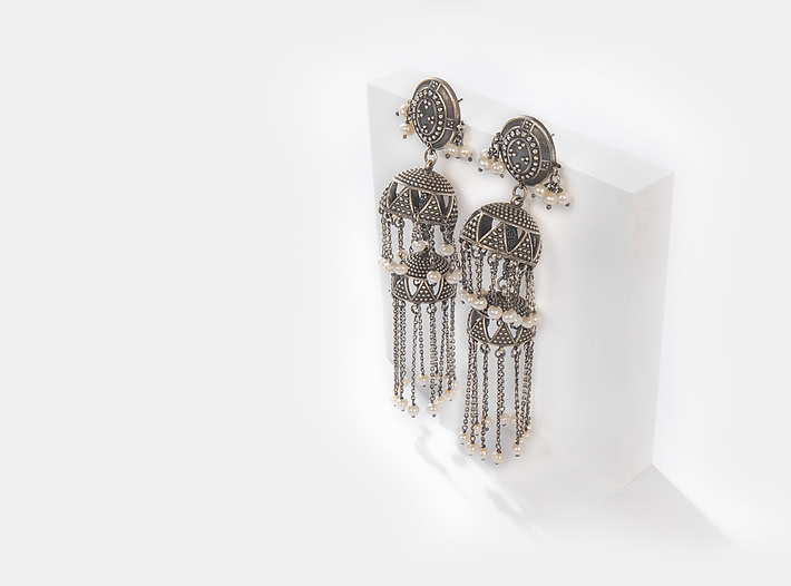 Gal on Fire Layered Jhumkis