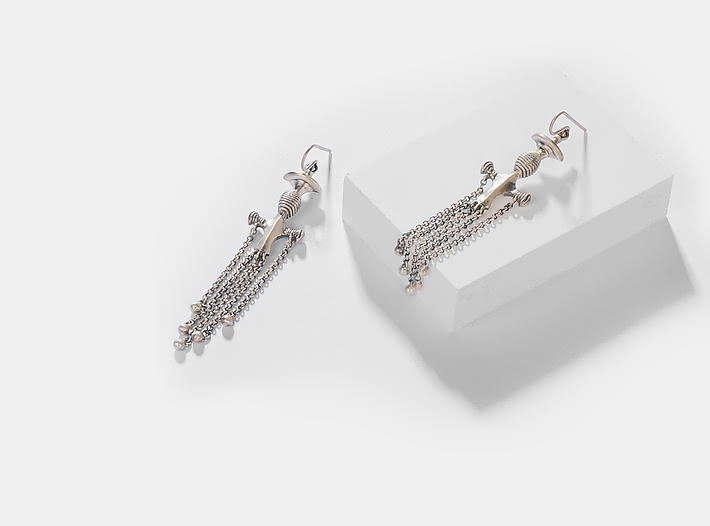 Antique Noor Sword Earrings