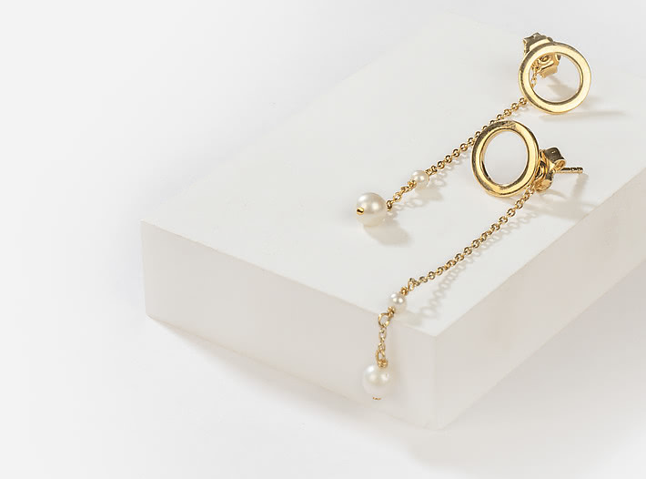 Friyay Vibes Earrings in Gold Plating