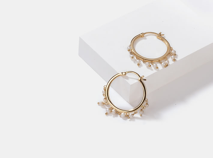 Lit All Day Earrings in Gold Plating