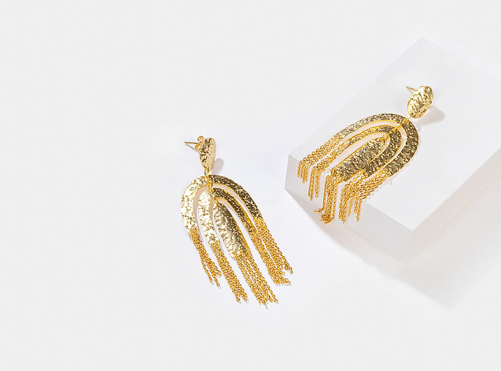Chandelier Earrings in Gold Plating