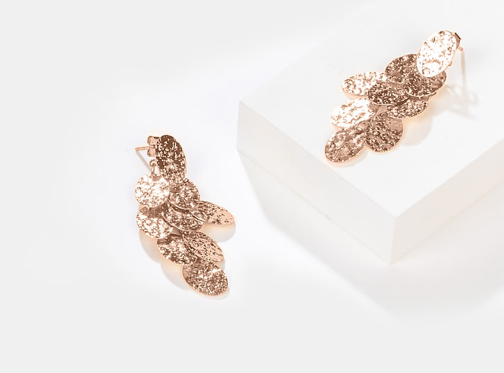 Younger Now Earrings in Rose Gold Plating