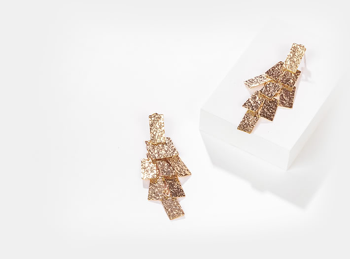 Rodeo Earrings in Rose Gold Plating
