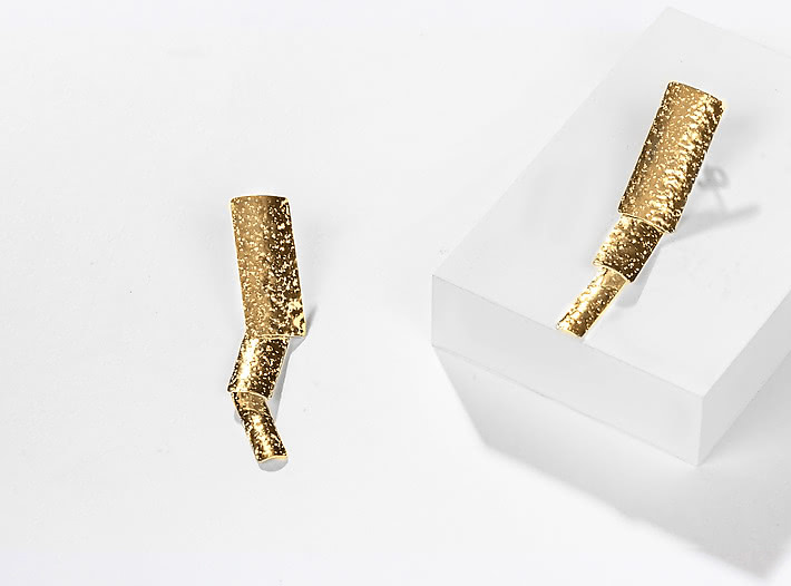 You and Me Earrings in Gold Plating