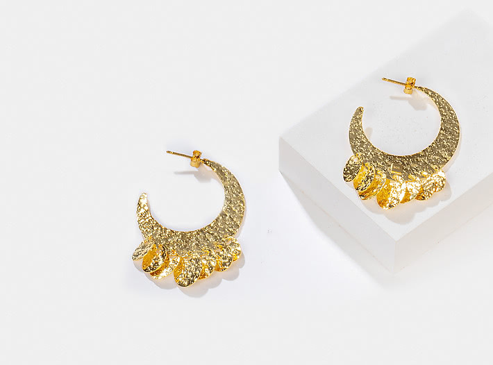 Cattitude Earrings in Gold Plating