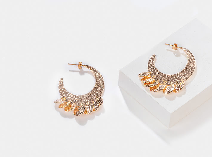 Cattitude Earrings in Rose Gold Plating