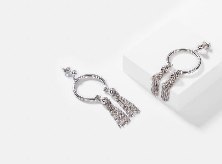 Good As Hell Earrings in Rhodium Plating