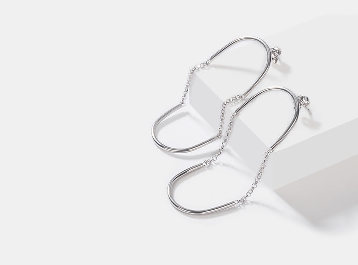 Days Like This Earrings in Rhodium Plating