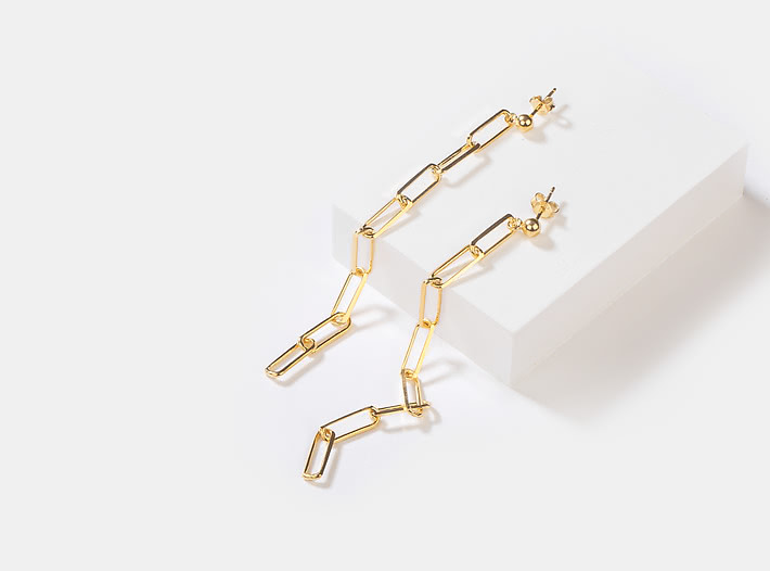 All Bets Off Earrings in Gold Plating