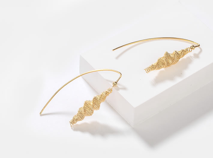 No Diggity Earrings in Gold Plating