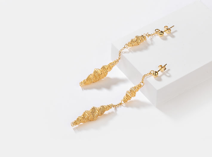 All Night Long Earrings in Gold Plating