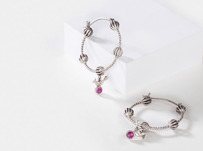 Dhol Motif Hoops