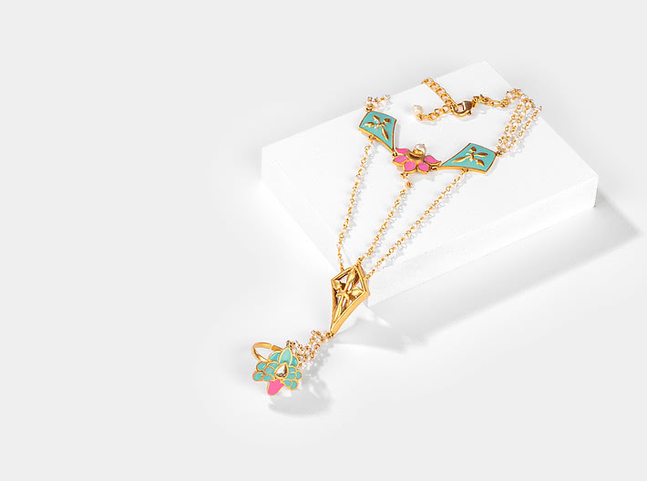 Iski Uski Single Foot Harness in Gold Plated Brass
