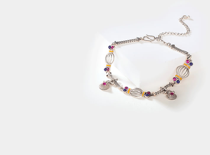 Dhol Motif Single Anklet