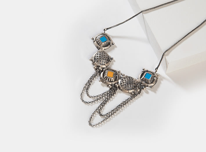 Antique Pash Sculpture Necklace