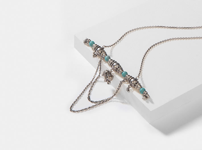 Antique Jumbo Hearts Necklace