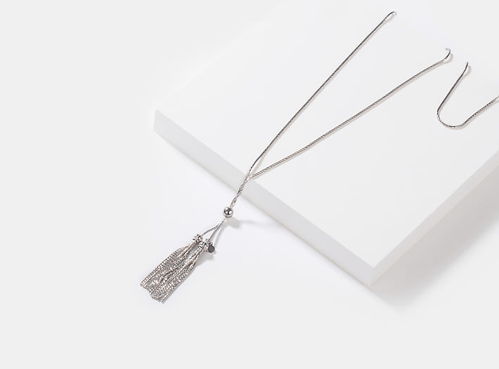 Good Thing Necklace in Rhodium Plating