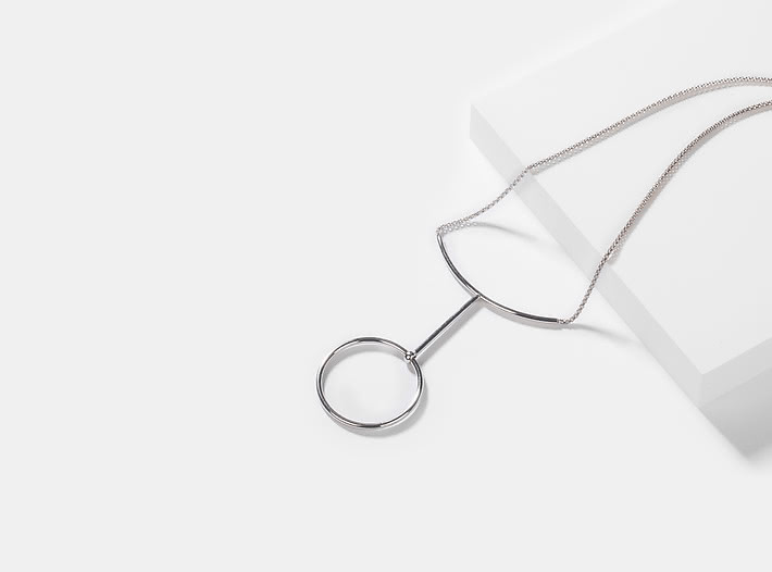 Love Yourself Necklace in Rhodium Plating