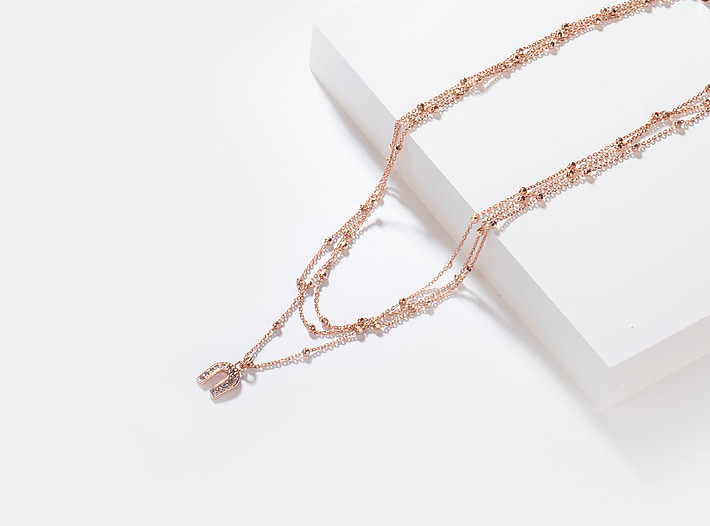 Hollaback Girl Necklace in Rose Gold Plating