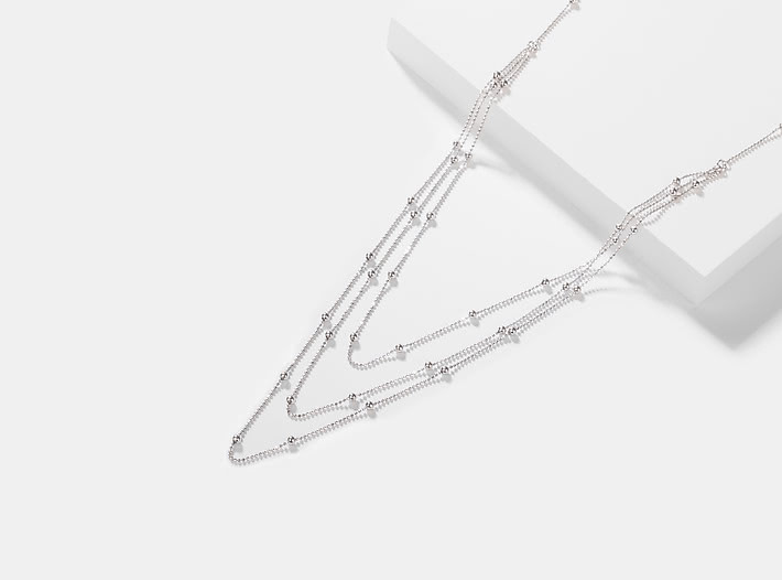 California Gurls Necklace in Rhodium Plating
