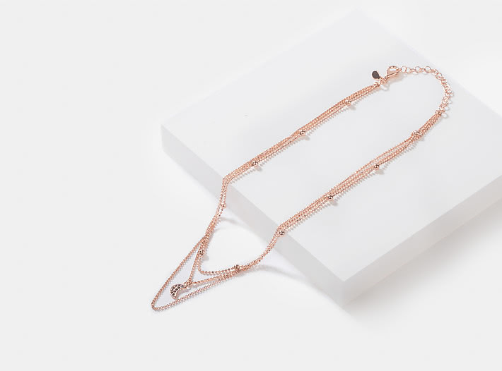 Teenage Dream Choker in Rose Gold Plating