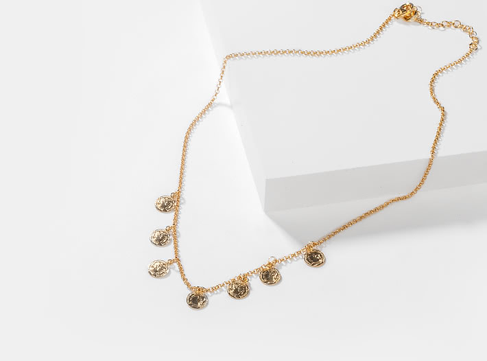 On a Dime Necklace in Gold Plating