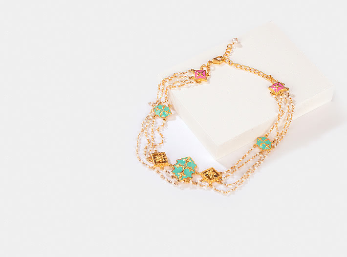Aaja Nachle Necklace in Gold Plated Brass