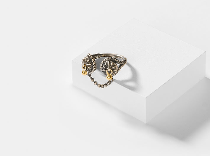Antique Keladi Shield Ring