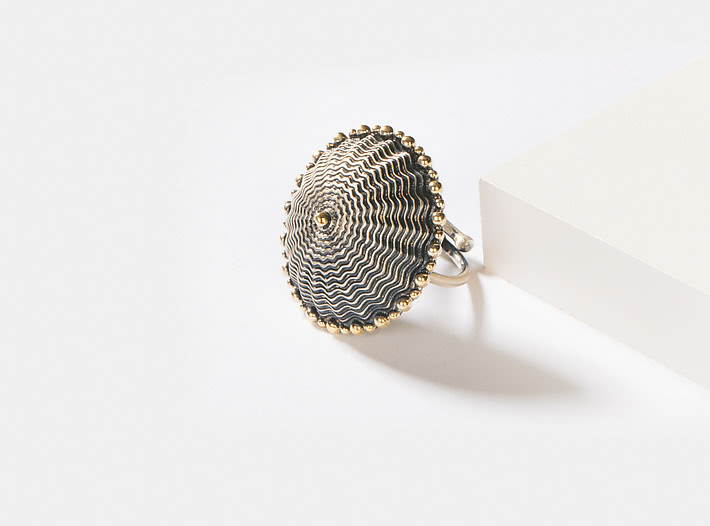 Antique Bhago Shield Ring