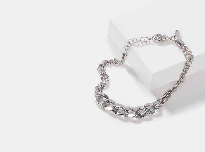 Party Rock Anthem Bracelet in Rhodium Plating