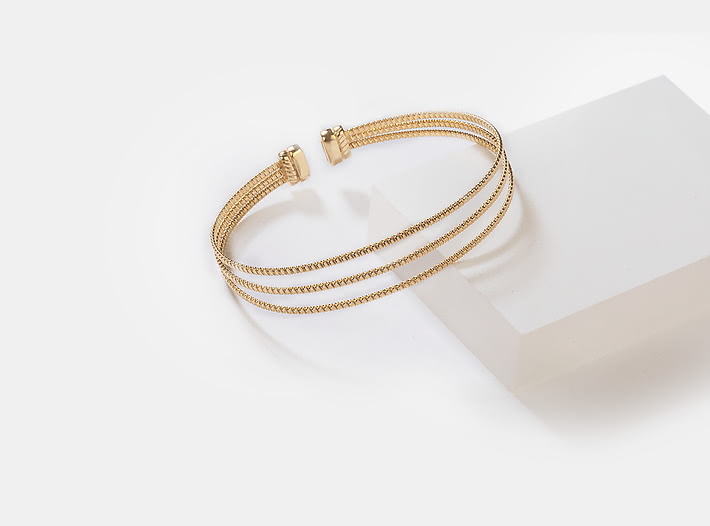 Say Cheese Bracelet in Gold Plating