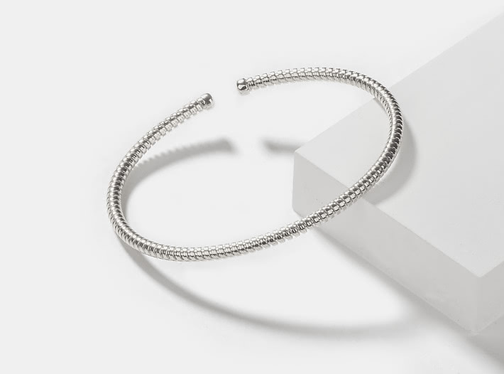 Dig It Bracelet in Rhodium Plating