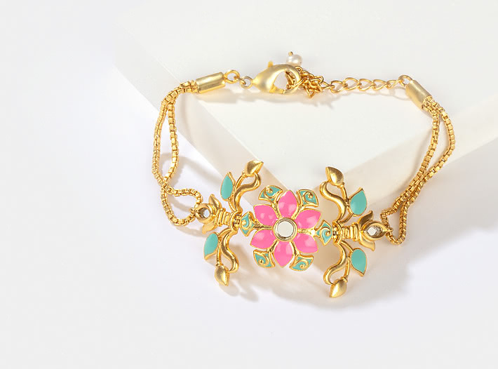 Gal Mithi Bracelet in Gold Plated Brass
