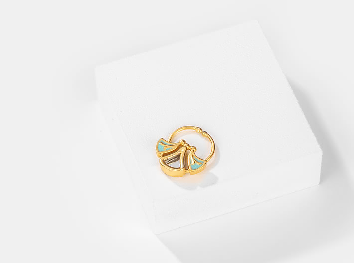 Chalka Re Septum Ring in Gold Plated Brass
